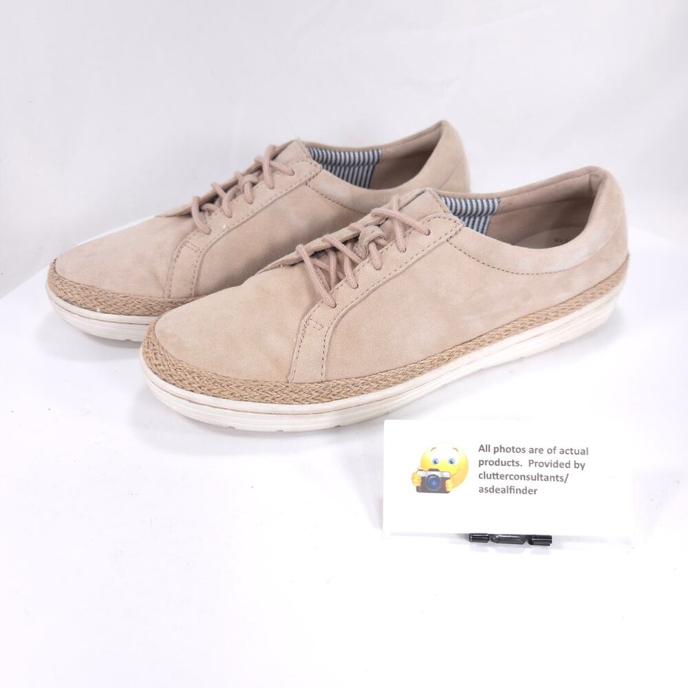 Collection by Clarks Suede Lace Up Sneaker Shoe Womens Size 9 13288 Tan